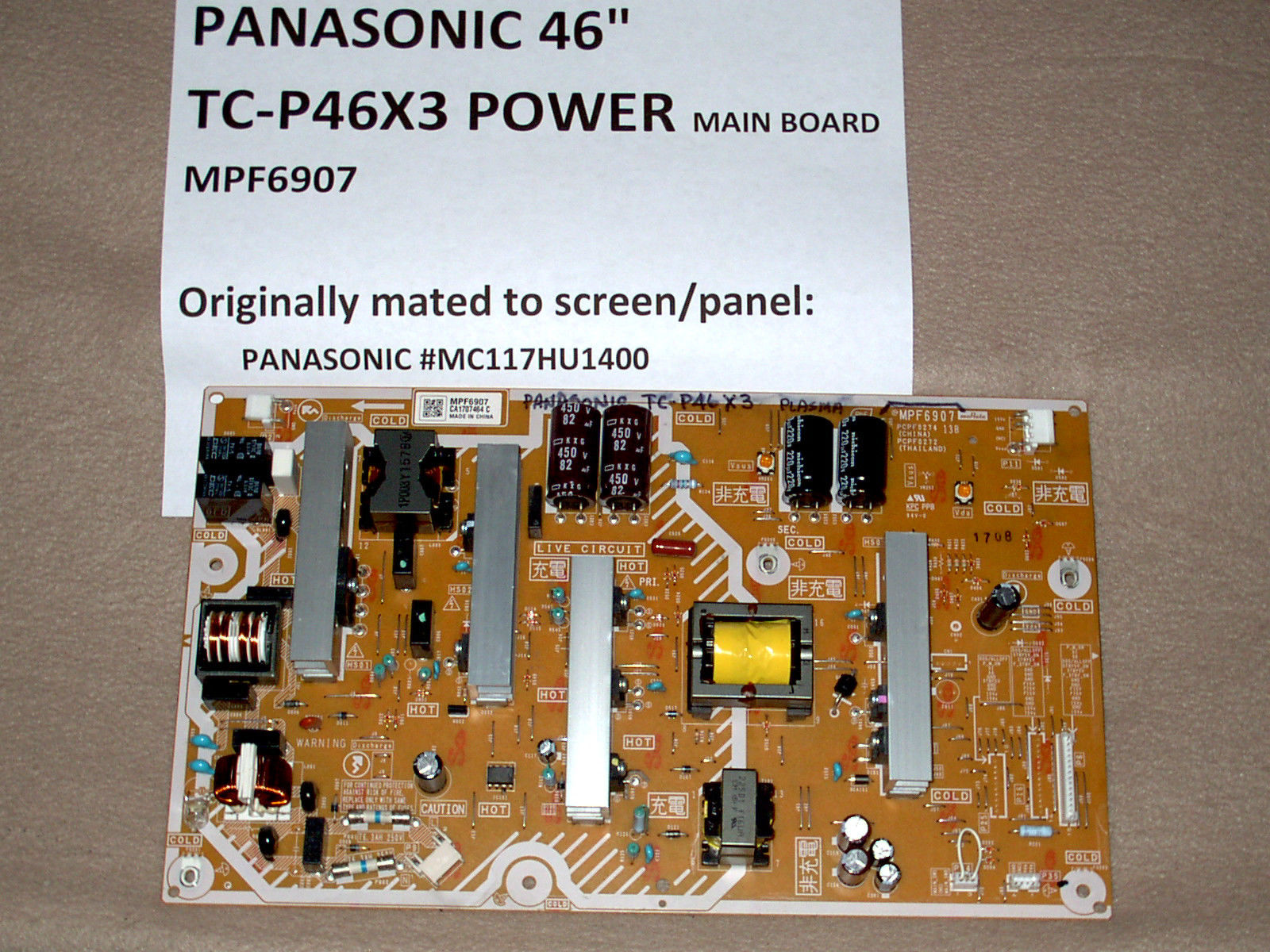 PANASONIC 46 "Modell TC-P46X3, NETZKABEL, MPF6907 Neu